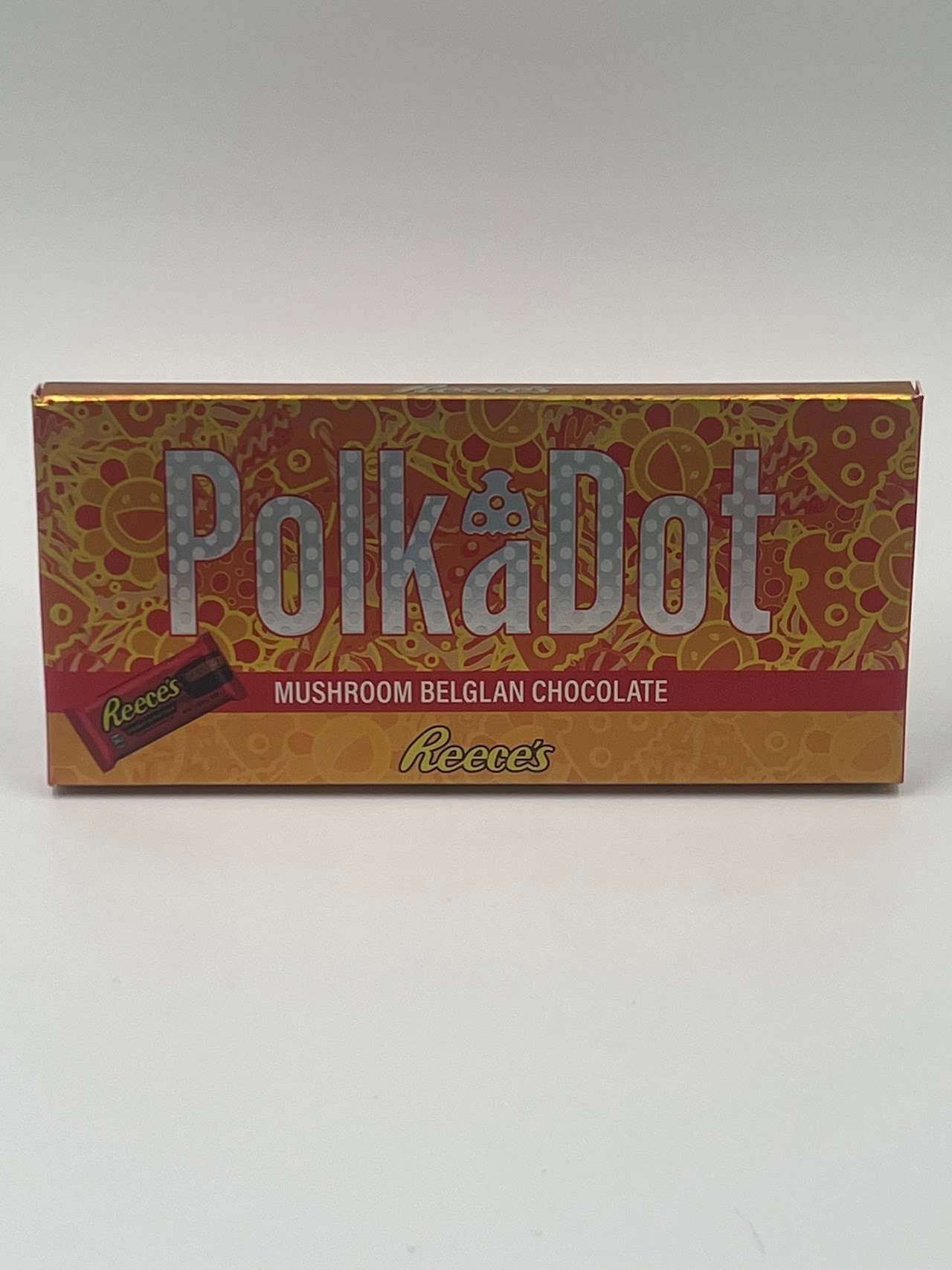 image-31.jpeg POLKADOT MUSHROOM BELGIAN CHOCOLATE 800 MG REECE’S - Image 1